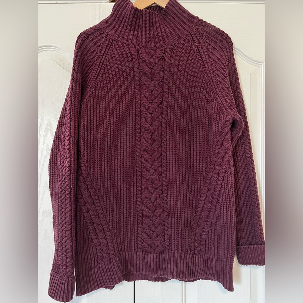Lululemon Women's Cable Knit Sweater - Burgundy